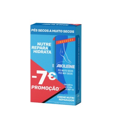 Akileine Creme Nutri Reparador Pés Secos 2x50ml