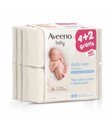 Aveeno Baby Daily Care Toalhitas 6x72 unidades