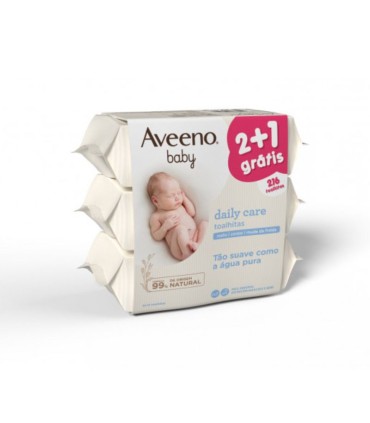 Aveeno Baby Daily Care Toalhitas 3x72 unidades
