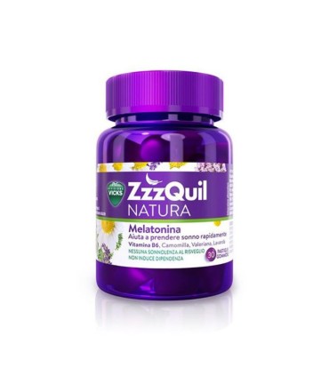 Vicks Zzzquil Natura Melatonina 30 Gomas