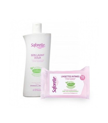 Saforelle Solução de Lavagem 250ml + 10 Toalhitas