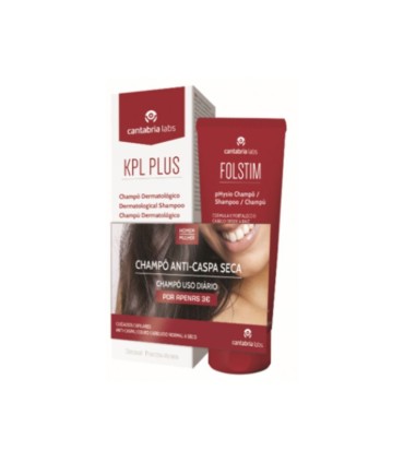 KPL Plus Shampoo Dermatológico 200ml + Folstim Shampoo Physio 200ml