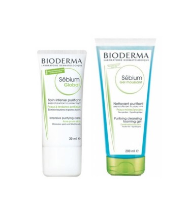 Bioderma Pack Facial Sébium Global 30ml + Gel Moussant 200ml