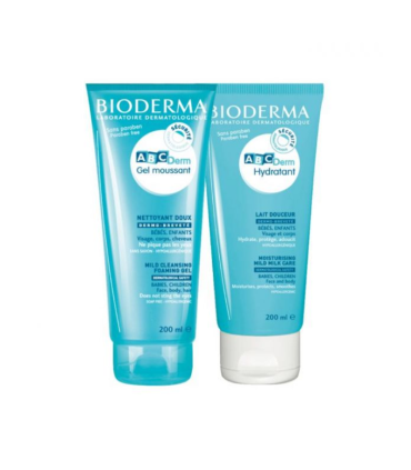 Bioderma ABCDerm Gel Moussant 200ml + Leite Hidratante 200ml