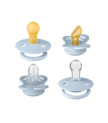 Bibs Pack 4 Chupetas Try It Baby Blue