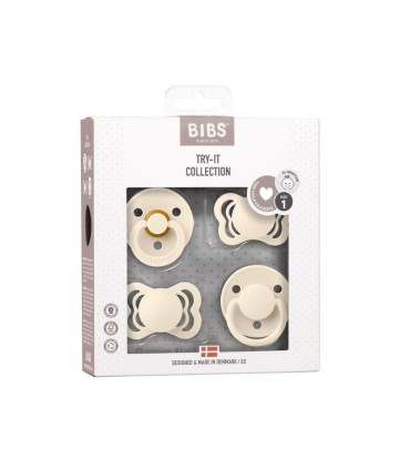 Bibs Pack 4 Chupetas Try It Ivory
