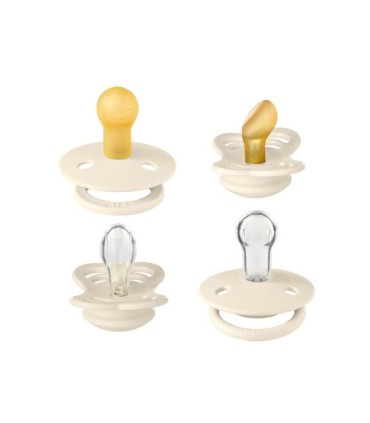 Bibs Pack 4 Chupetas Try It Ivory