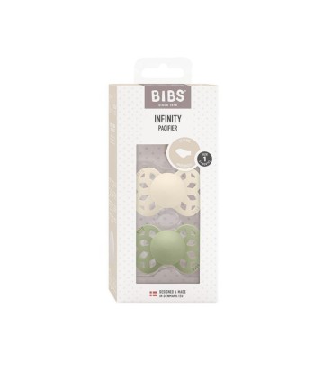 Bibs Infinity 2 Chupetas Ivory/Sage 0-6 meses