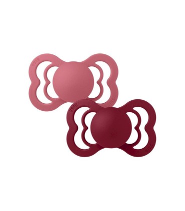 Bibs Supreme 2 Chupetas Coral/Ruby 6-18 meses