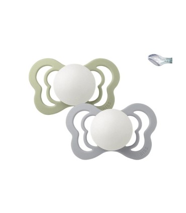 Bibs Couture 2 Chupetas Noturnas Sage/Cloud 6-18 meses