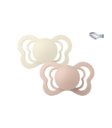 Bibs Couture 2 Chupetas Ivory/Blush 6-18 meses