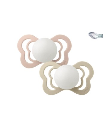 Bibs Couture 2 Chupetas Noturnas Blush/Vanilla 0-6 meses