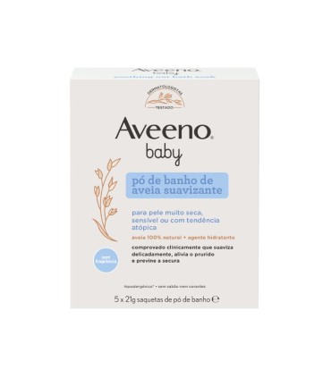Aveeno Baby Pó de Banho de Aveia Suavizante 5x21g