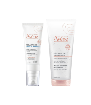 Avène Tolerance Fluido Hydra-10 40ml Oferta Gel Micelar Desmaquilhante 100ml