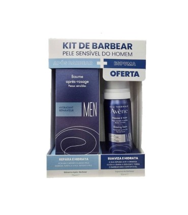 Avène Kit Man Bálsamo Após Barbear 75ml + Espuma 50ml