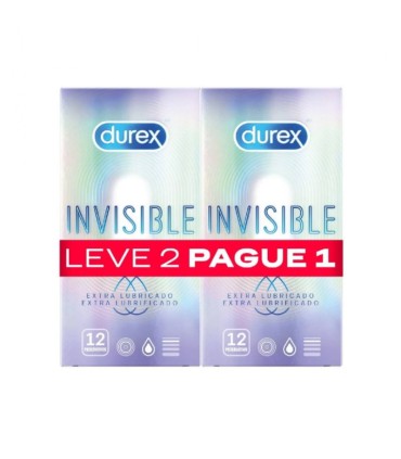 Durex Invisible Extra Lubrificante 12 Preservativos + 12 oferta