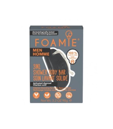 Foamie Men Gel de Banho Sólido com Carvão Ativado 3em1 90g