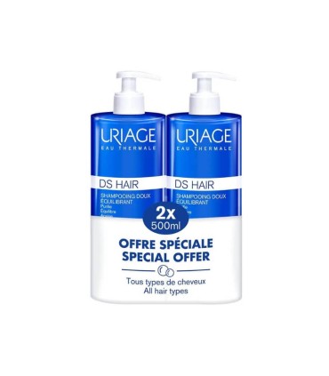 Uriage DS Hair Shampoo Suave Equilibrante 2x500ml