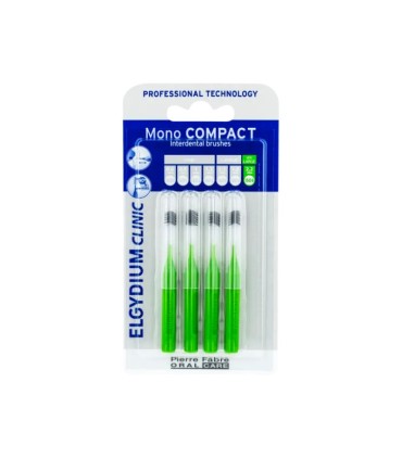 Elgydium Clinic Mono Compact Escovilhão Verde 4 unidades