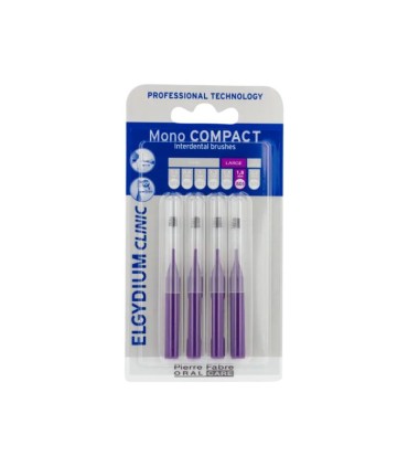 Elgydium Clinic Mono Compact Escovilhão Roxo 4 unidades