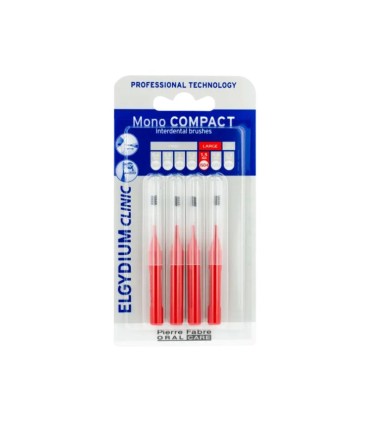 Elgydium Clinic Mono Compact Escovilhão Vermelho 4 unidades