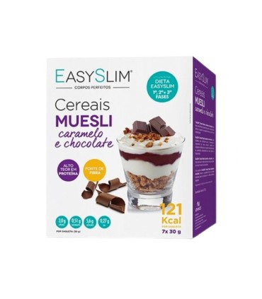 EasySlim Muesli Cereais Chocolate e Caramelo 7x30g