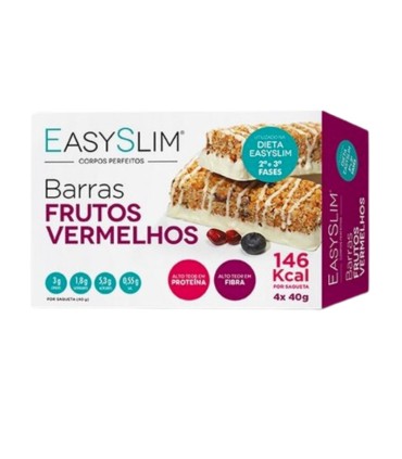 EasySlim Barras Frutos Vermelhos 4x40g