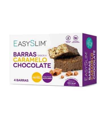 EasySlim Barras Caramelo e Chocolate 4x32g