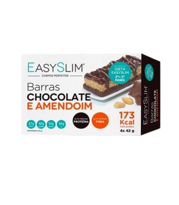 EasySlim Barras Chocolate e Amendoim 4x42g