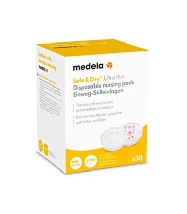 Medela Safe and Dry Ultra Thin Protetores de Seio Descartáveis 30 unidades