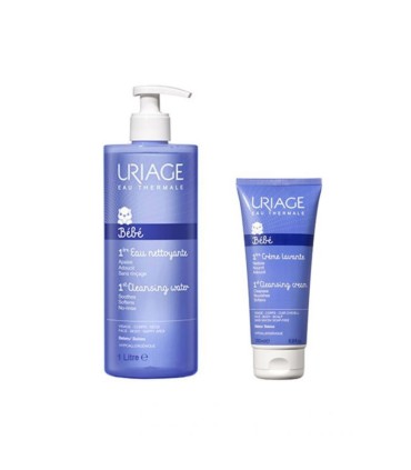 Uriage Bebé 1ª Água de Limpeza 1000ml Oferta 1º Creme Lavante 200ml