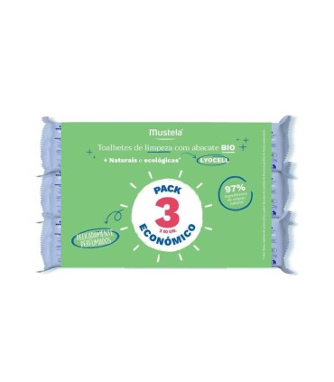 Mustela Bebé Toalhitas de Limpeza Abacate 3x60 unidades