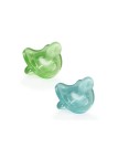 Chicco Physio Soft Chupetas Silicone Turquesa e Verde 6-16M