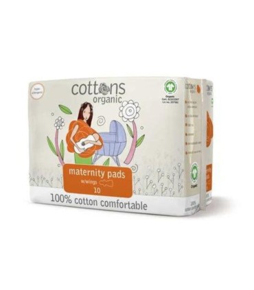 Cottons Pensos Pós Parto com Abas 100% Algodão 10 Unidades