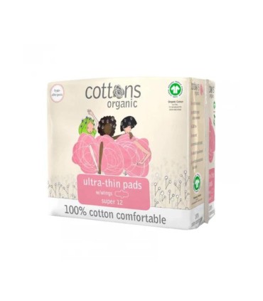 Cottons Pensos Ultra Finos Super 12 unidades