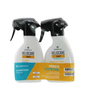 Heliocare 360º Fluid Spray SPF50 250ml + Pediatrics Atopic Lotion Spray SPF50 250ml