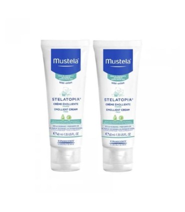 Mustela Bebé Stelatopia Creme Emoliente Rosto 2x40ml