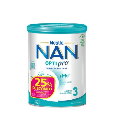 Nestlé NAN Optipro 3 Leite de Crescimento 12m+ 800g 25%