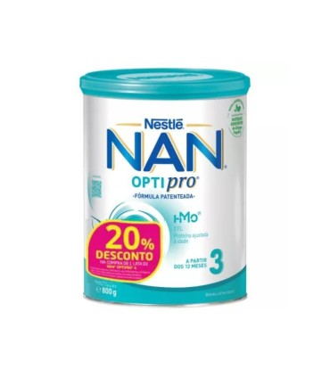 Nestlé NAN Optipro 3 Leite de Crescimento 12m+ 800g 20%