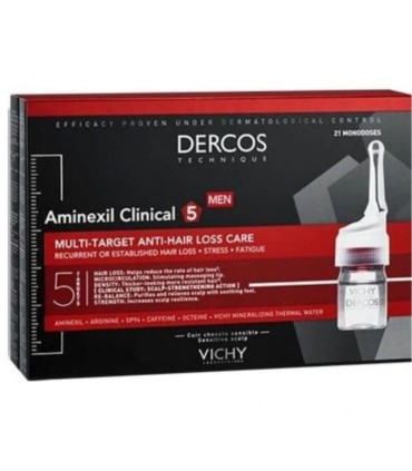 Vichy Ampolas Dercos Aminexil Intensivo 5 Anti-Queda Homem 21 Unidades