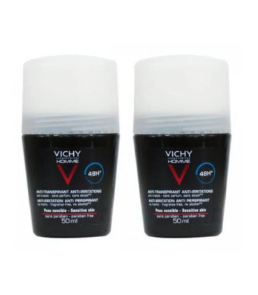 Vichy Homme Desodorizante Transpiração Intensa 48h 2x50ml