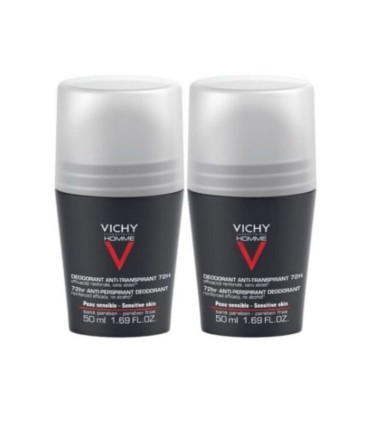 Vichy Homme Desodorizante Roll-On 72h 2x50ml