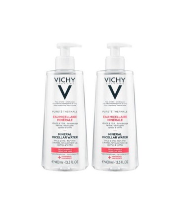Vichy Pureté Thermale Água Micelar Pele Sensível 2x400ml