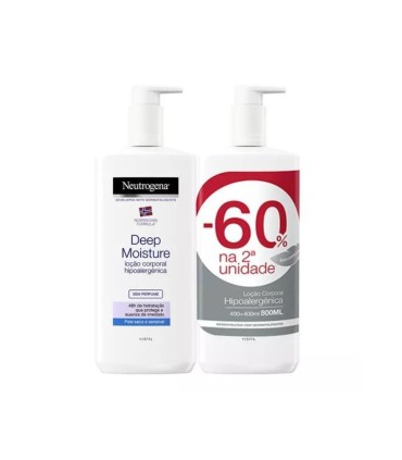 Neutrogena Hidratação Profunda Loção Corporal Hipoalergénica 2x400ml