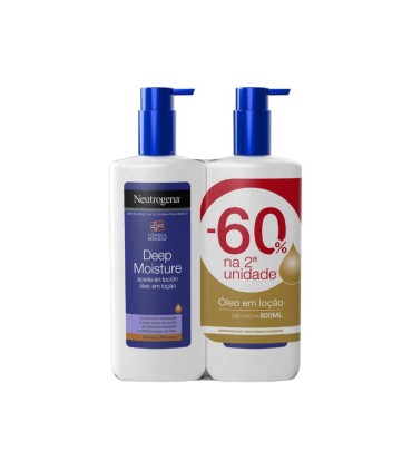 Neutrogena Óleo Loção Hidratação Profunda Pele Seca 2x400ml