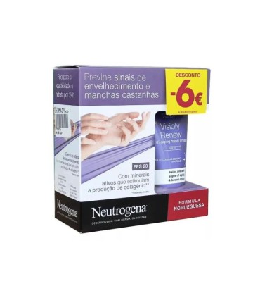 Neutrogena Visibly Renew Creme de Mãos Elasticidade Intensa SPF20 2x75ml