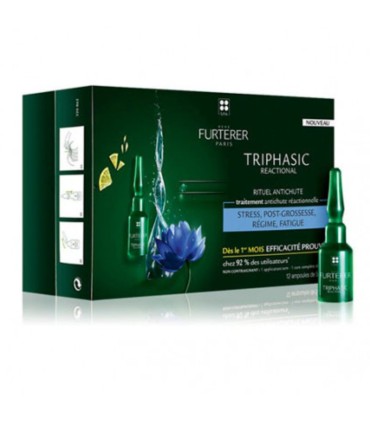 René Furterer Triphasic Antiqueda Reacional 12 Ampolas
