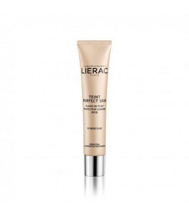 Lierac Teint Perfect Skin Base Fluida Aperfeiçoadora Iluminadora 01 Bege Claro 30ml