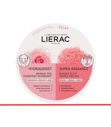 Lierac Hydragenist Máscara SOS Hidratante Oxigenante 6ml + Supra Radiance Máscara Iluminadora Duplo Peeling 6ml