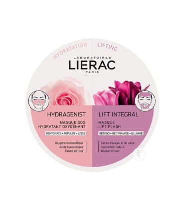 Lierac Hydragenist Máscara SOS Hidratante Oxigenante 6ml + Lift Integral Máscara Tensora Flash 6ml